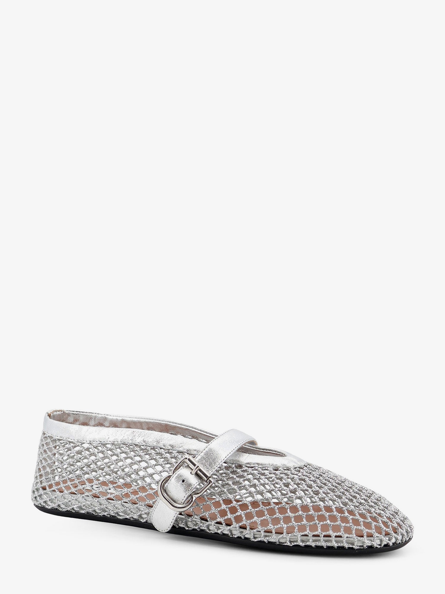 Ballet Flats glitter mesh and leather ballerinas