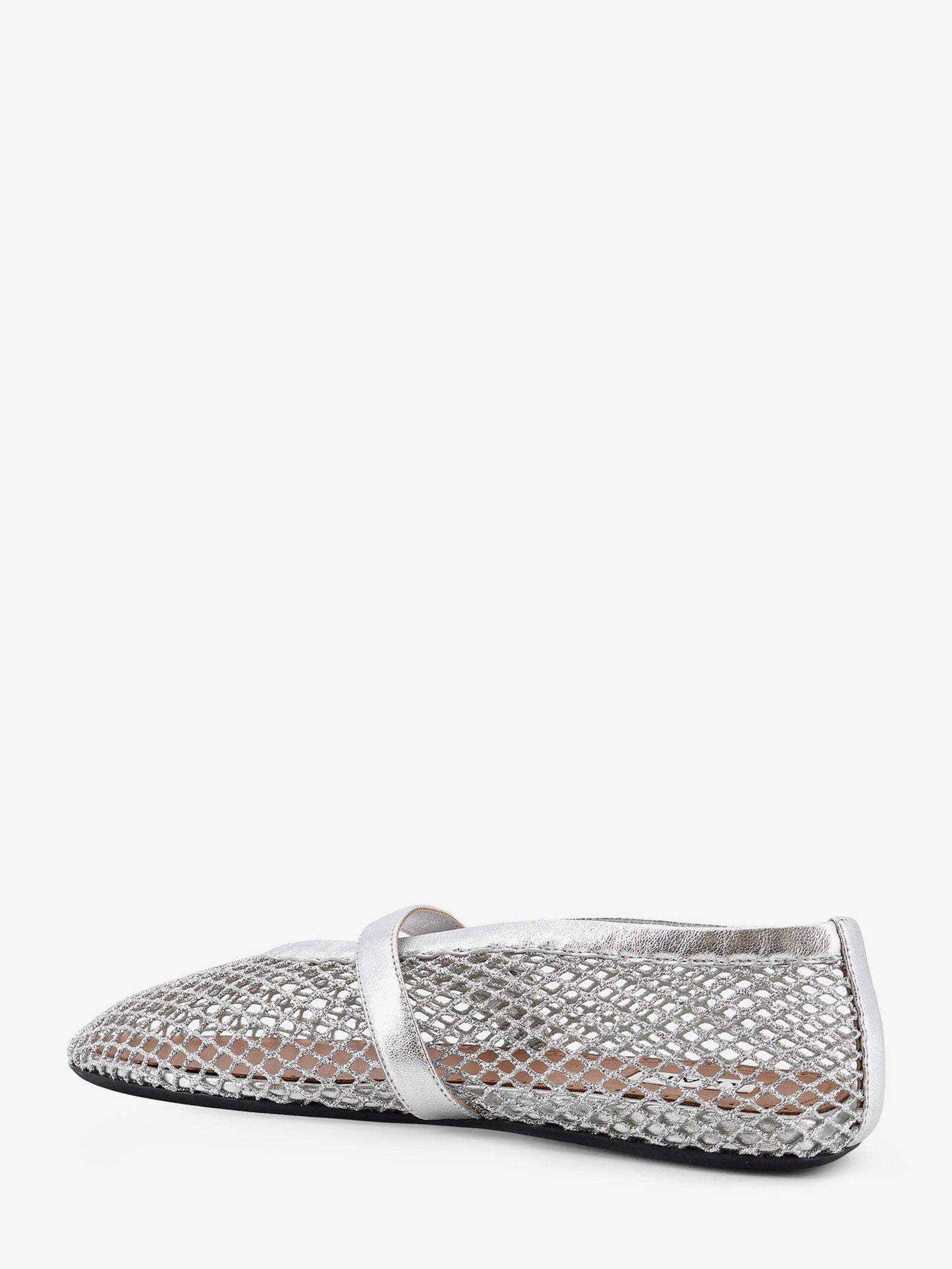 Ballet Flats glitter mesh and leather ballerinas