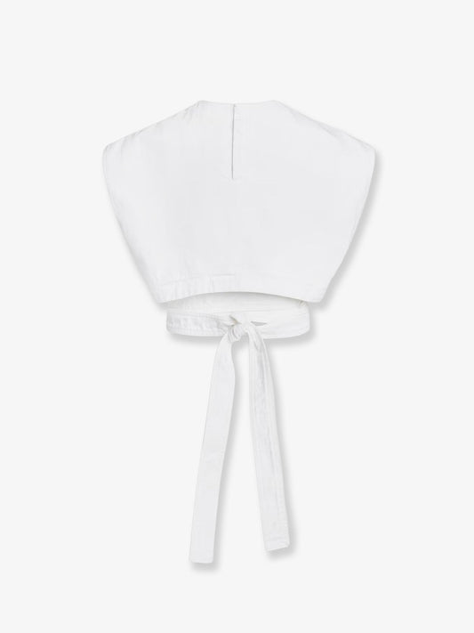 Cotton crop fit Belted top