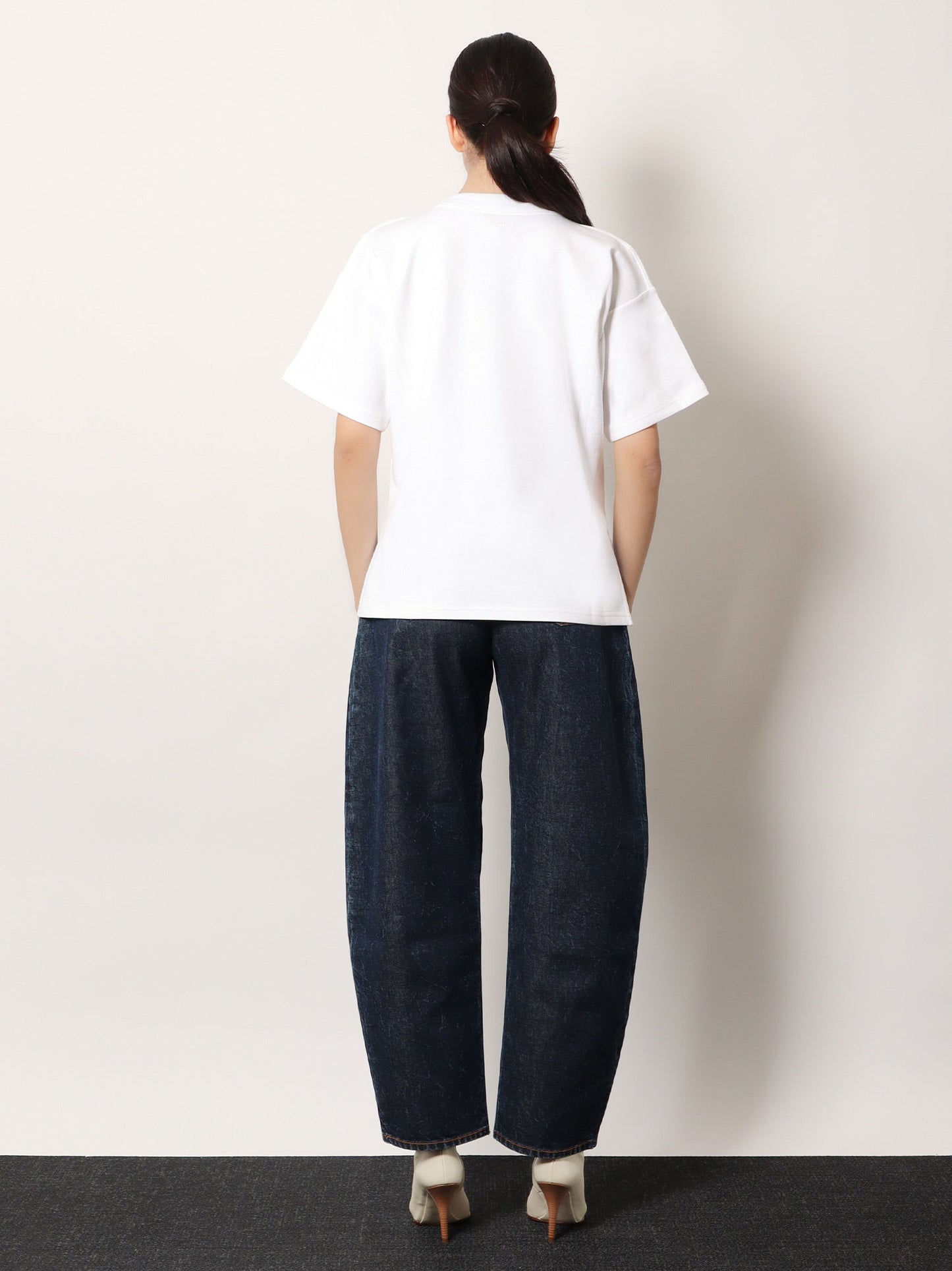Boxy cotton blend t-shirt