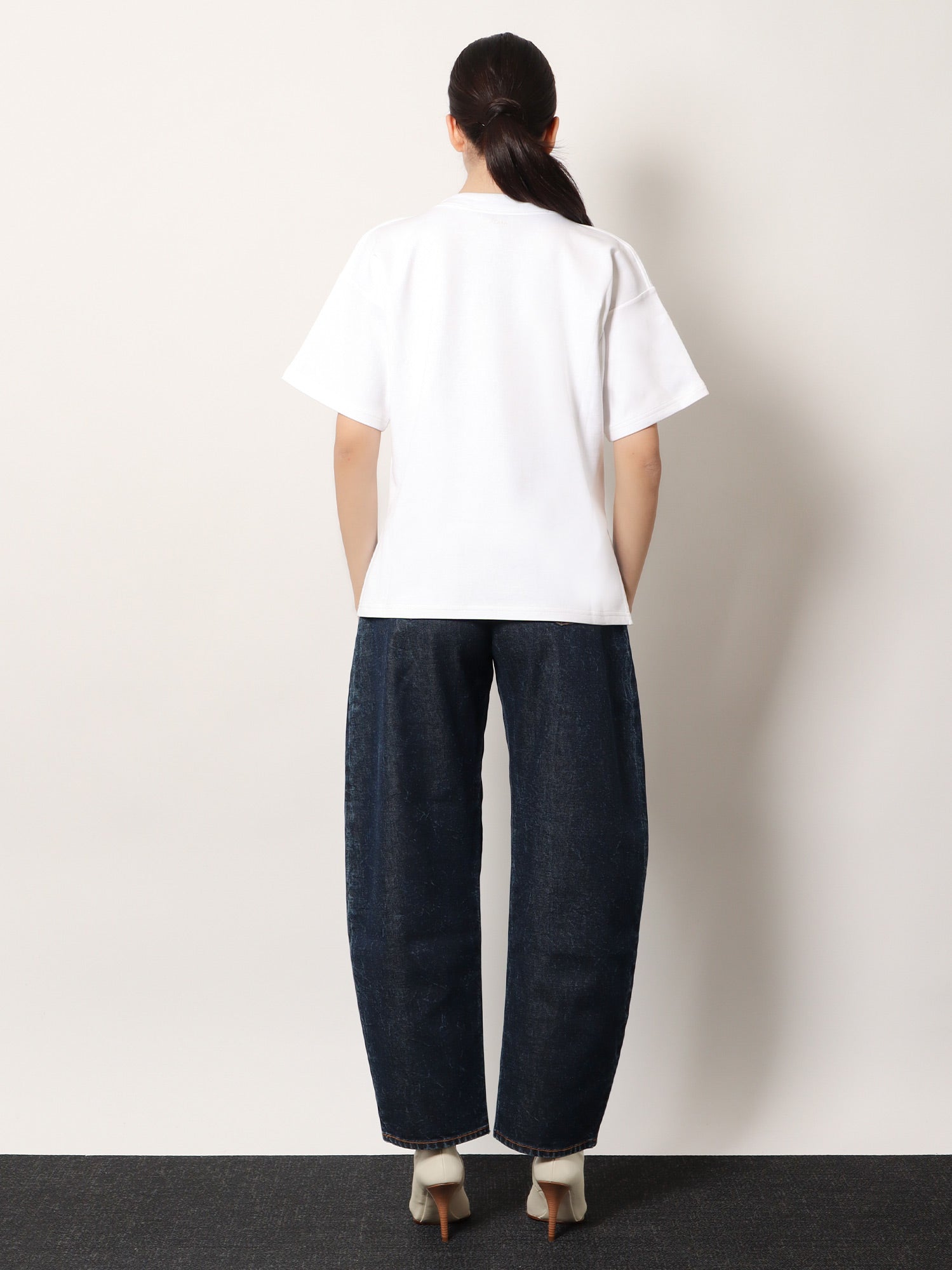 Boxy cotton blend t-shirt