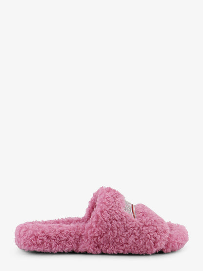 Furry synthetic fur sandals