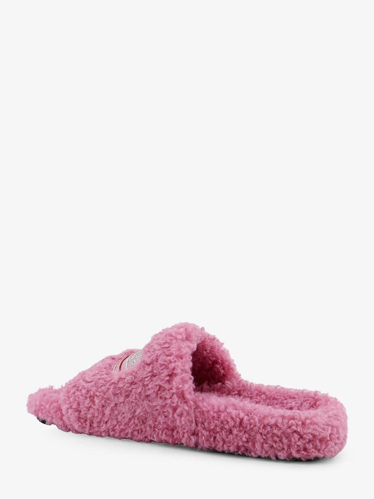 Furry synthetic fur sandals