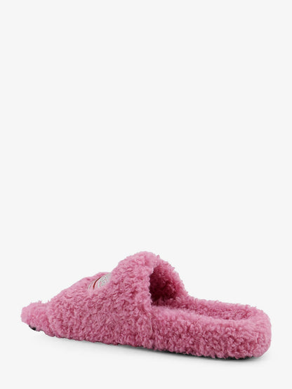 Furry synthetic fur sandals