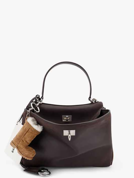 Rodeo S leather crossbody bag with vintage motif