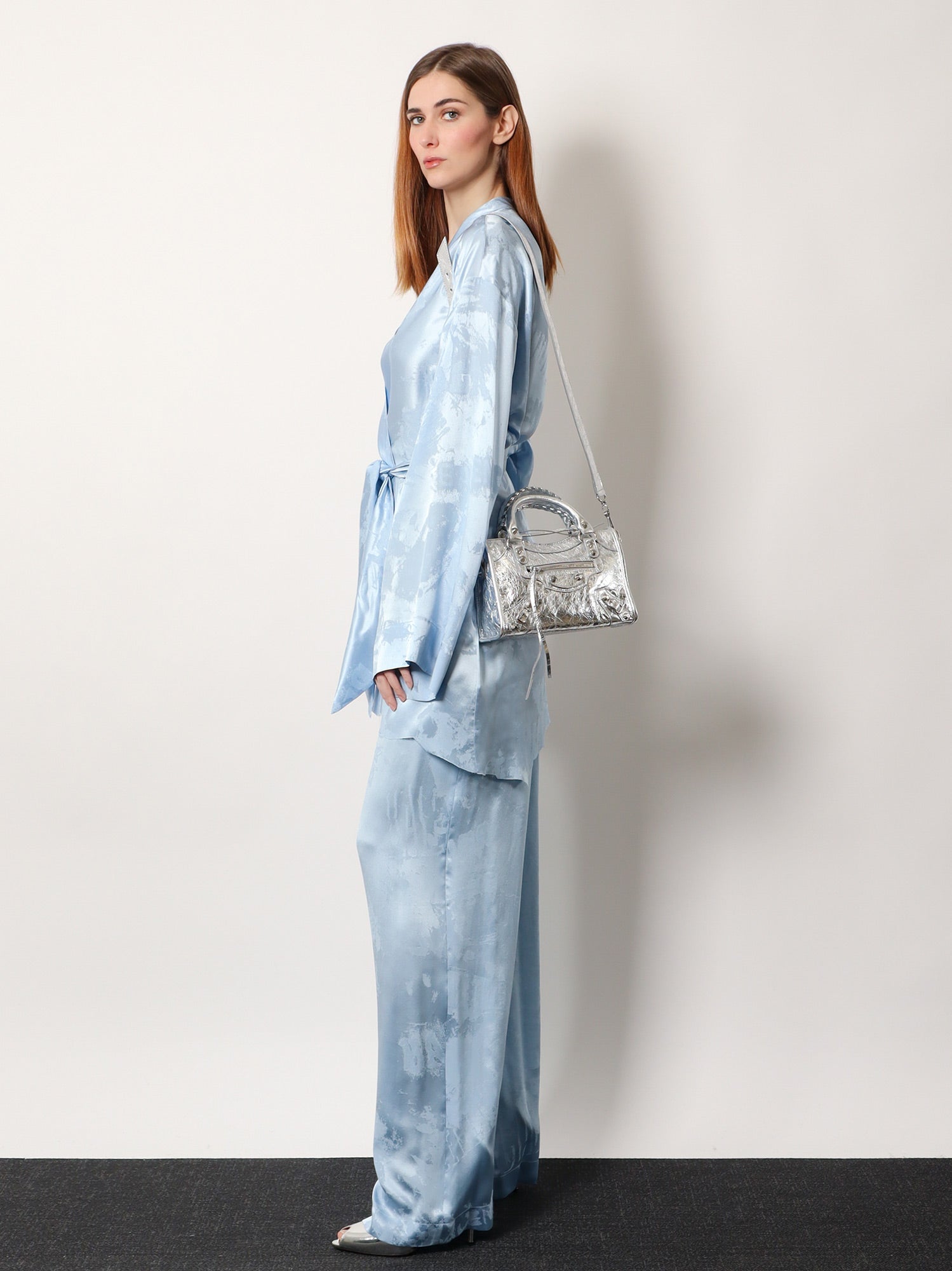 Le City Mini metallic leather crossbody bag