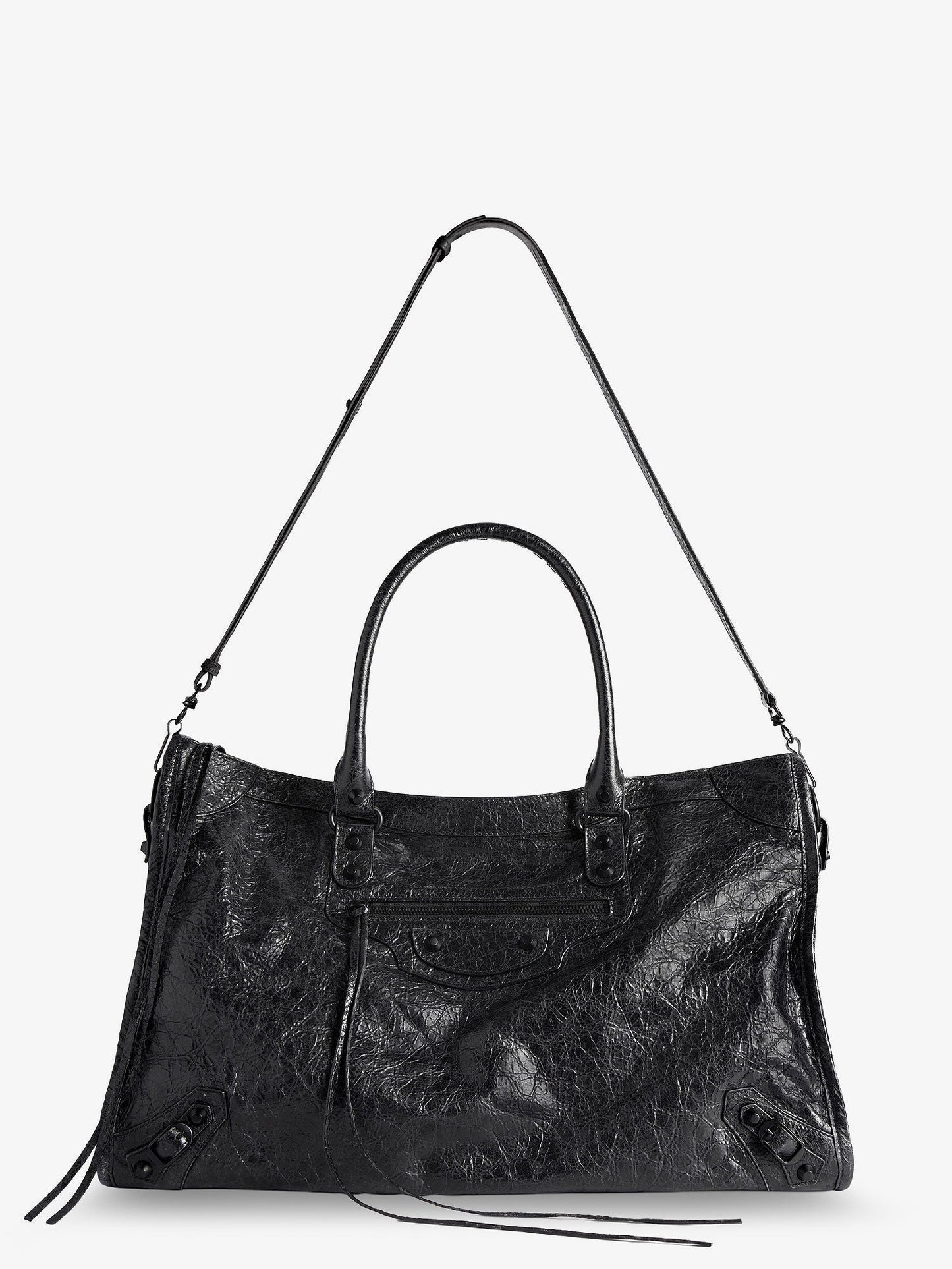 Le City Bag L leather shoulder strap with metal details