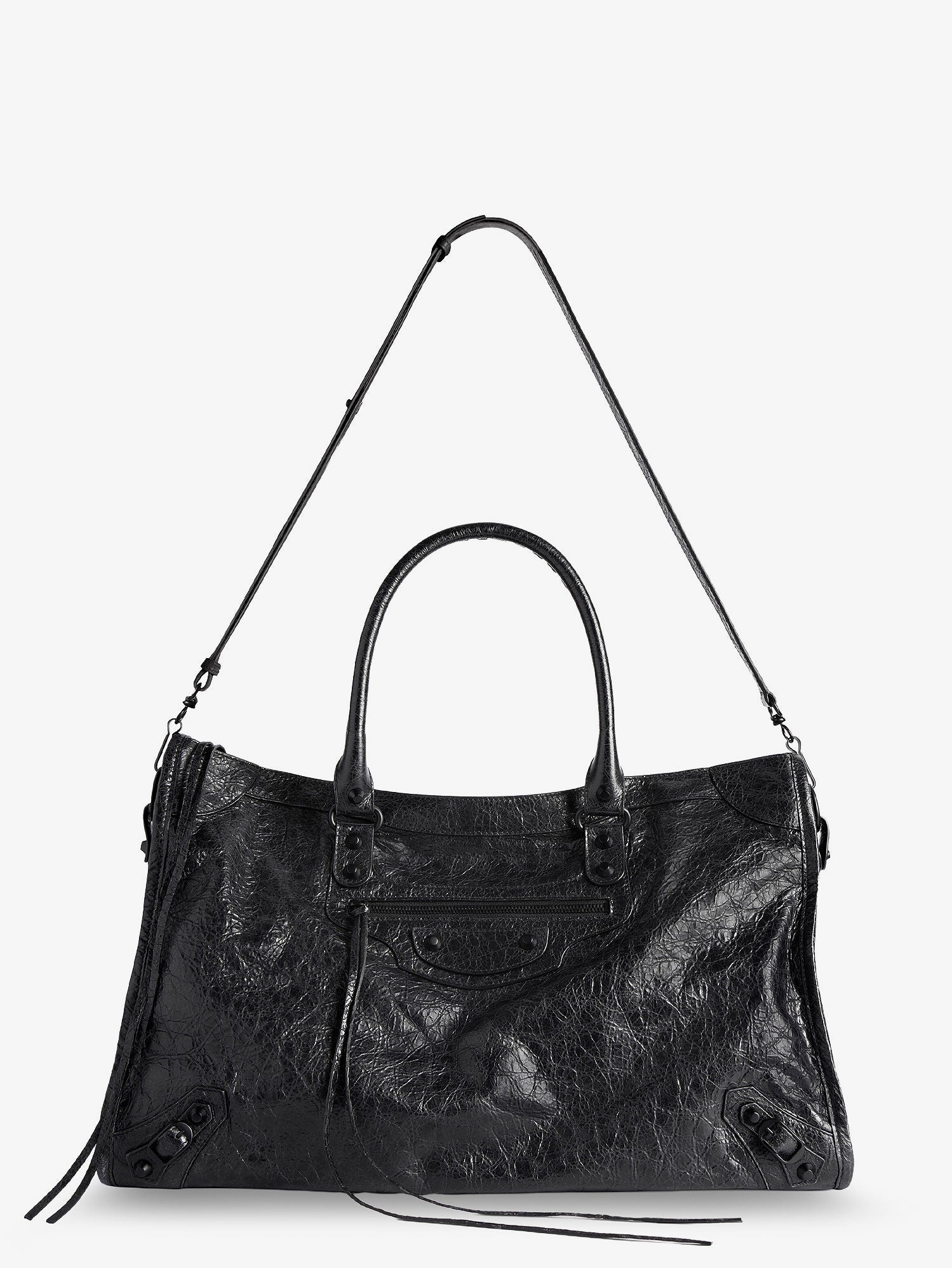 Le City Bag L leather shoulder strap with metal details