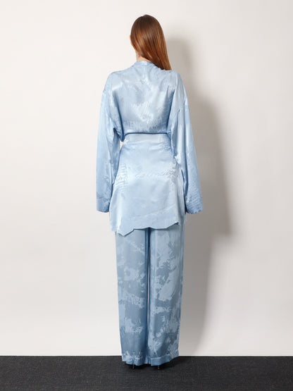 Wrap silk mini dress