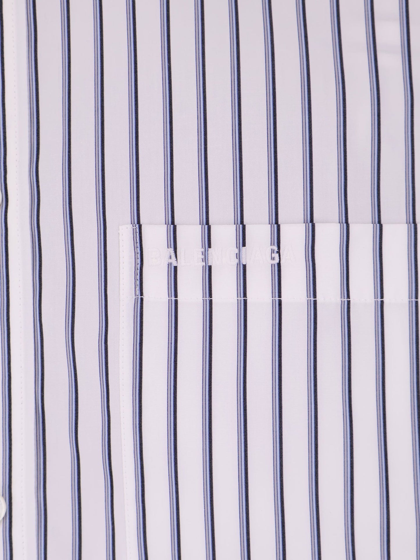 Tucked Sleeve striped cotton shirt