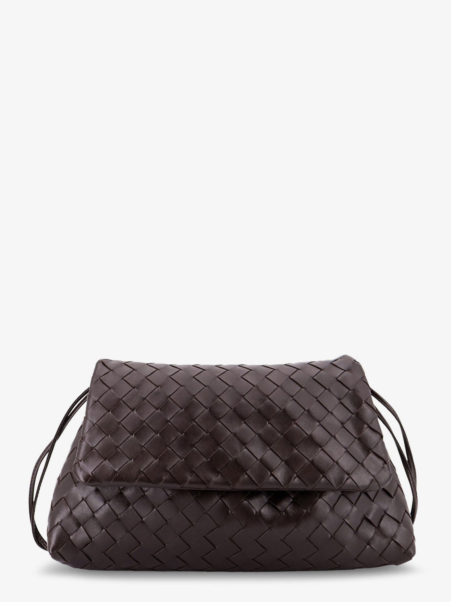 Leather shoulder bag with Intrecciato pattern