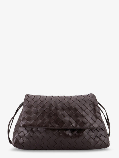 Leather shoulder bag with Intrecciato pattern