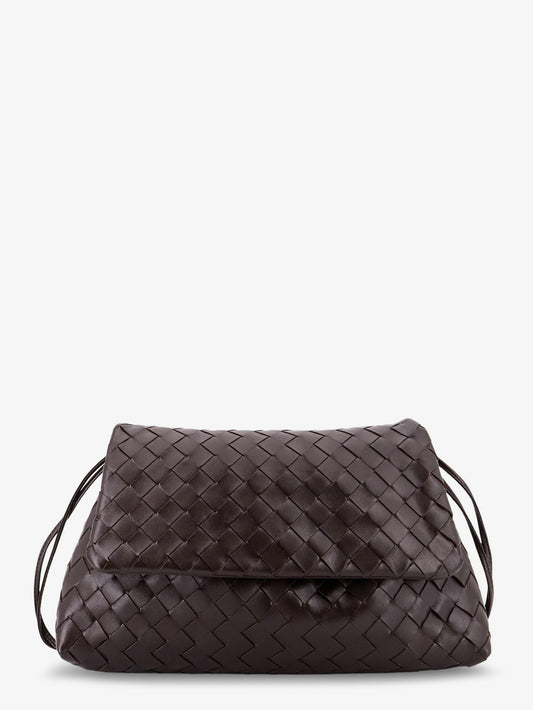Leather shoulder bag with Intrecciato pattern