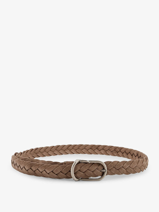 Braided suede belt