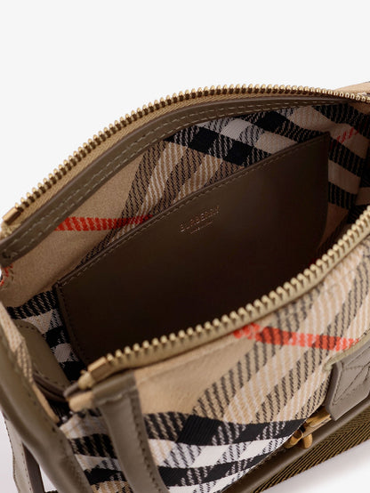 B clip mini water-repellent canvas crossbody bag