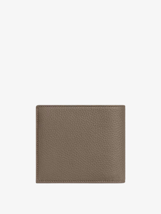 Hammered leather bi-fold wallet
