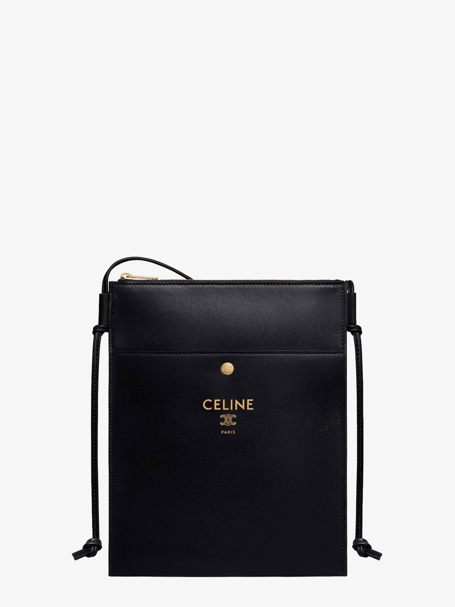 Sharp leather crossbody with logo on the front