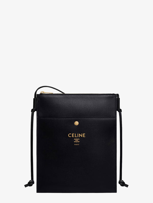 Sharp leather crossbody with logo on the front