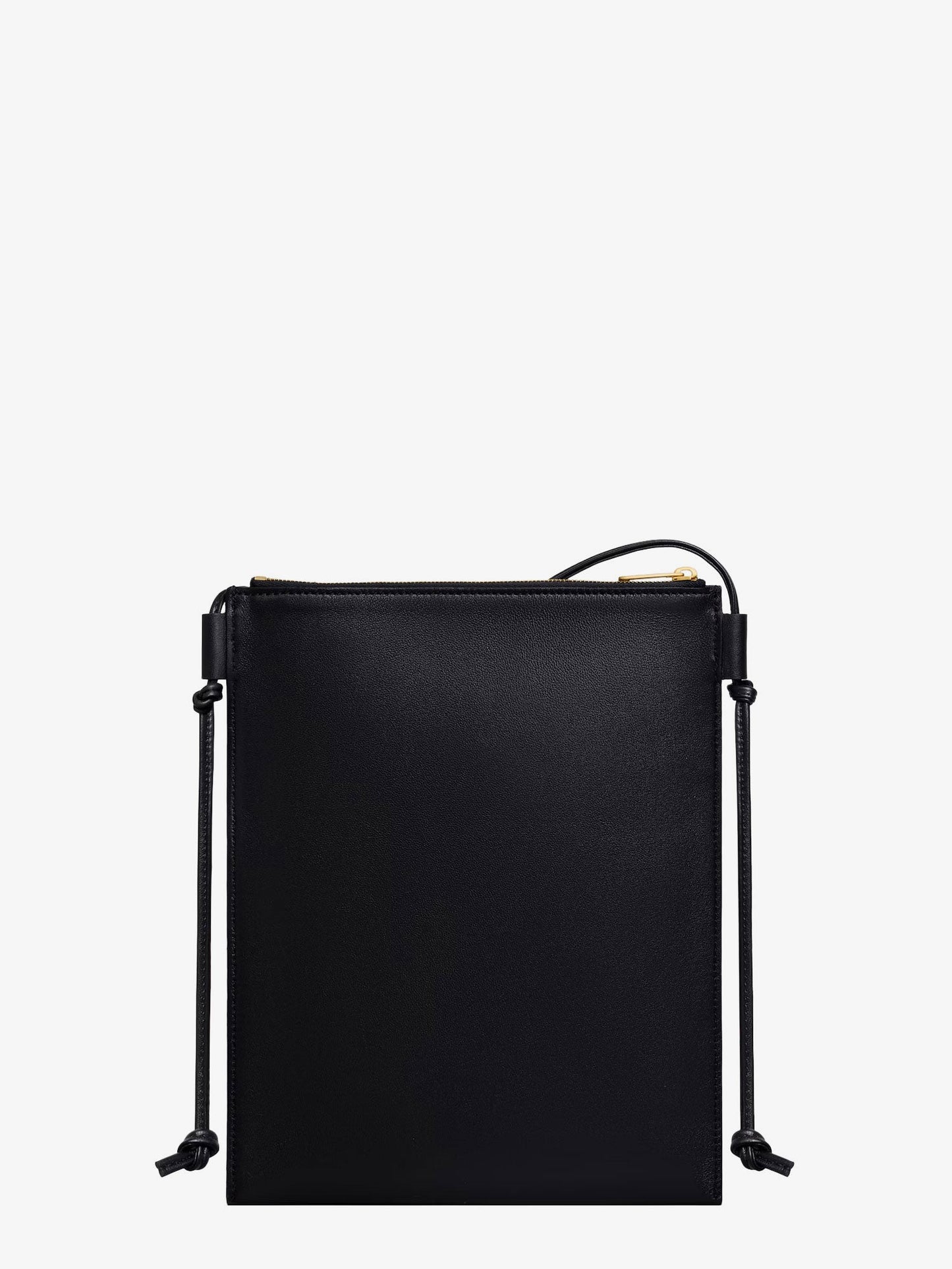 Sharp leather crossbody with logo on the front