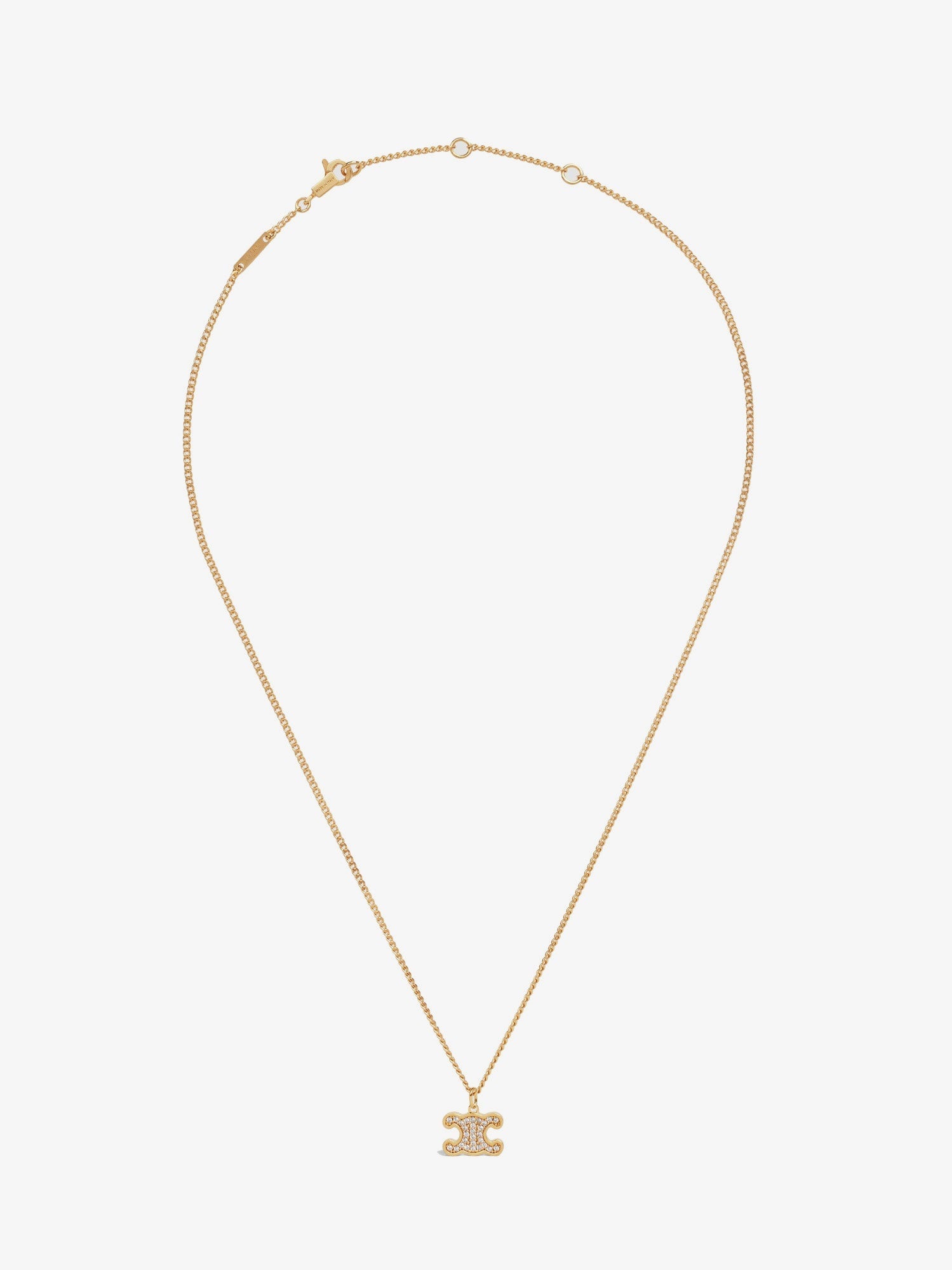 Brass necklace with zirconia