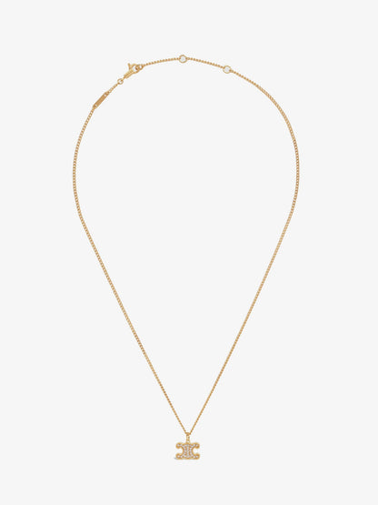 Brass necklace with zirconia