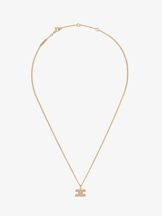 Brass necklace with zirconia