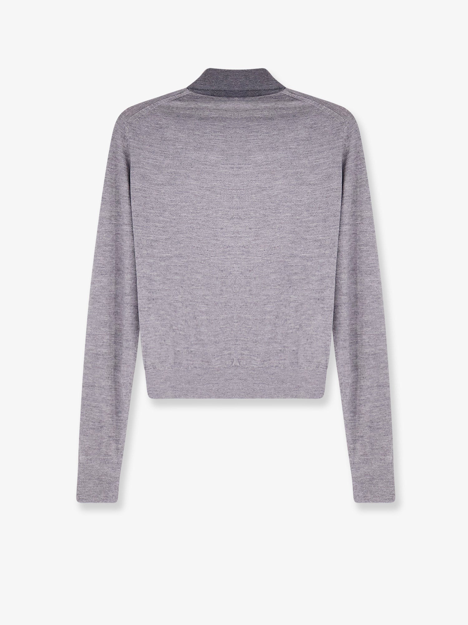 Cashmere and silk polo shirt with embroidery logo on the front