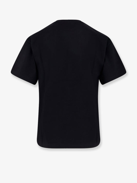 Cotton T-shirt with contrasting logo on the front