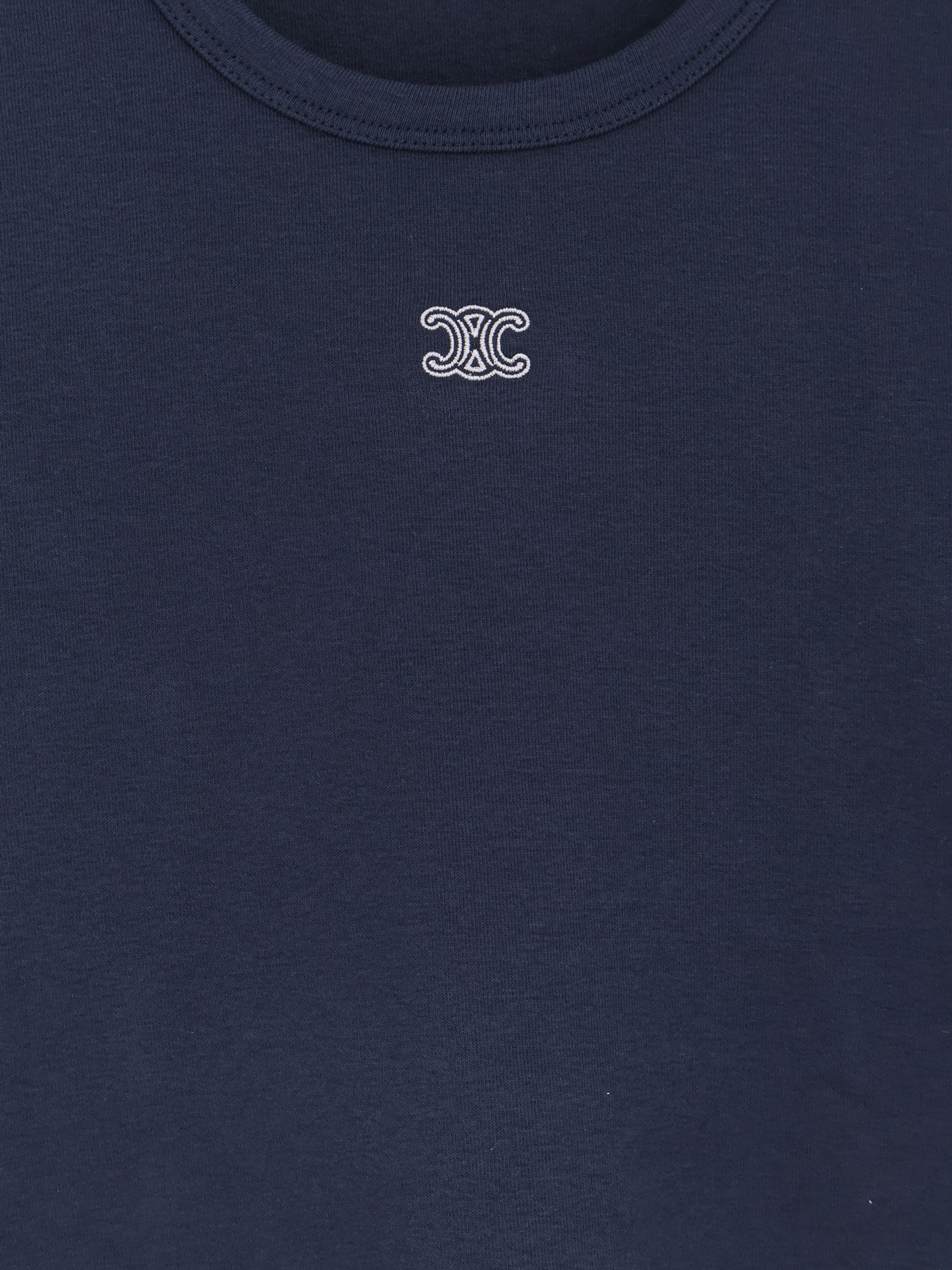 Triomphe cotton blend T-shirt with embroidered logo