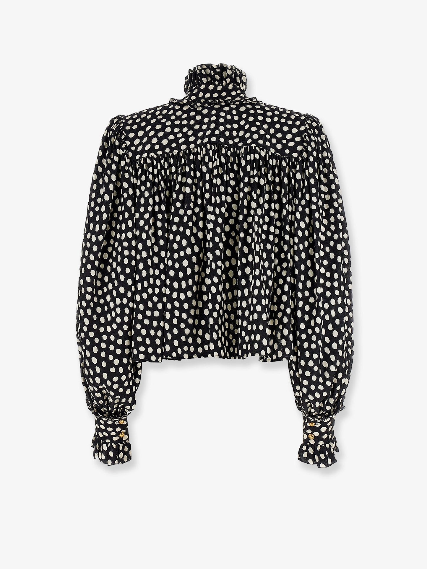 Polka-dots silk shirt