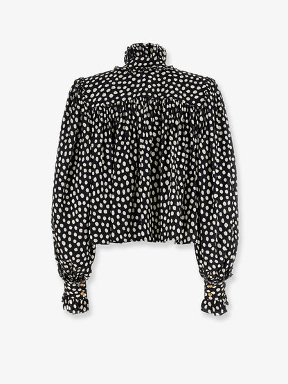 Polka-dots silk shirt