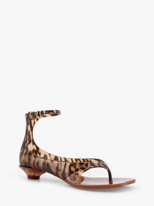 Jelly TPU sandals with animal print