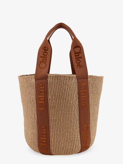 Woody Raffia Shoulder Bag