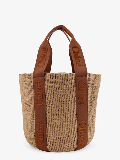 Woody Raffia Shoulder Bag