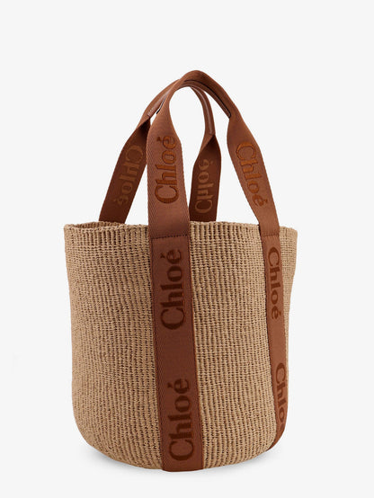 Woody Raffia Shoulder Bag