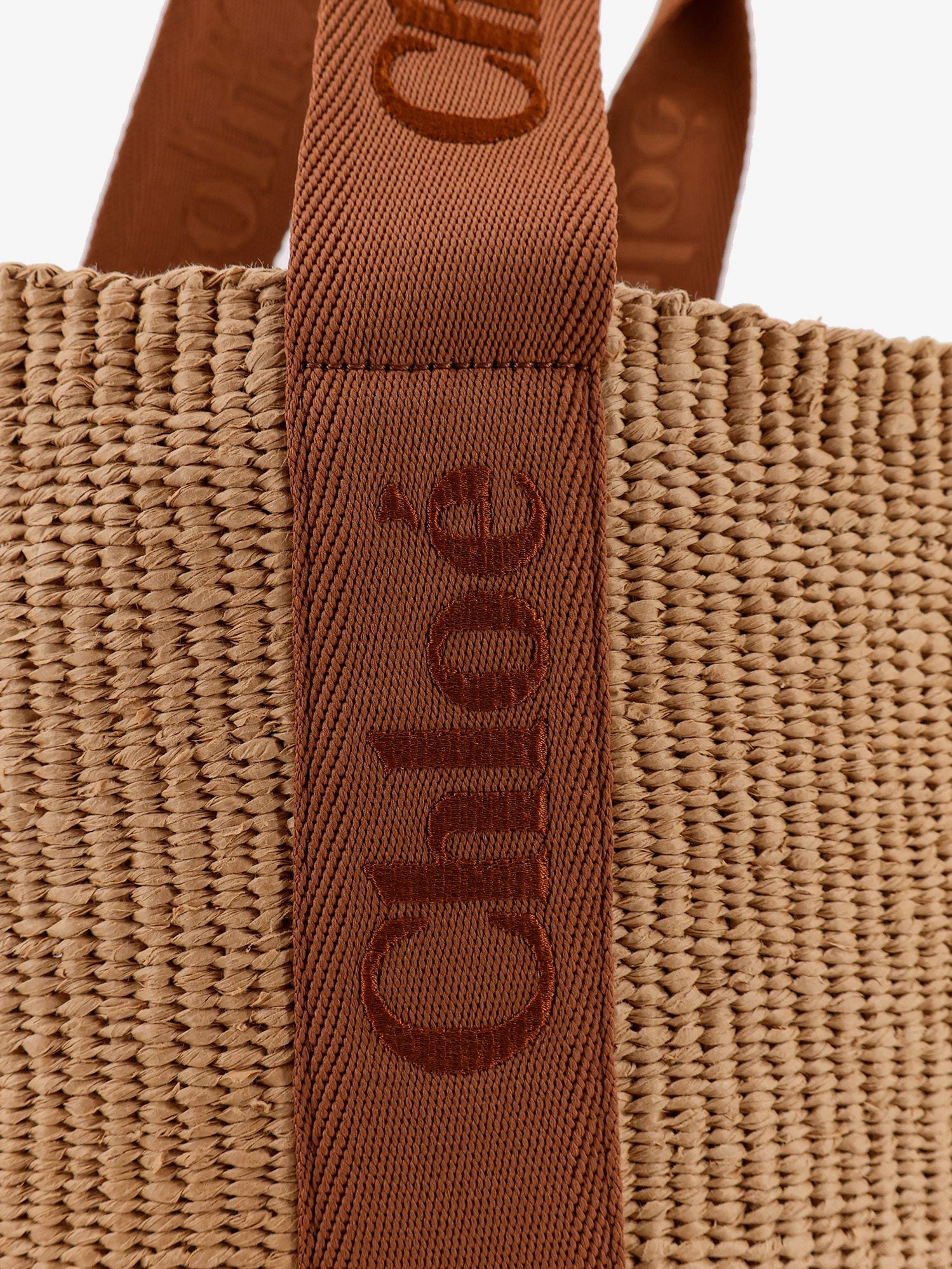 Woody Raffia Shoulder Bag