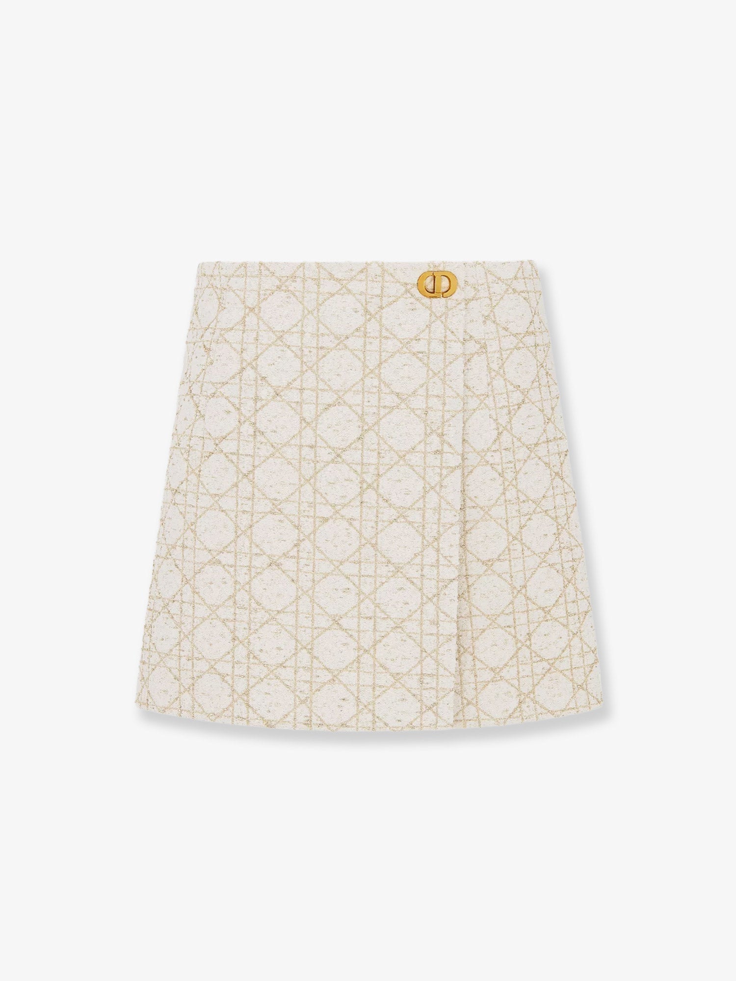 Macrocannage lurex shorts/skirt