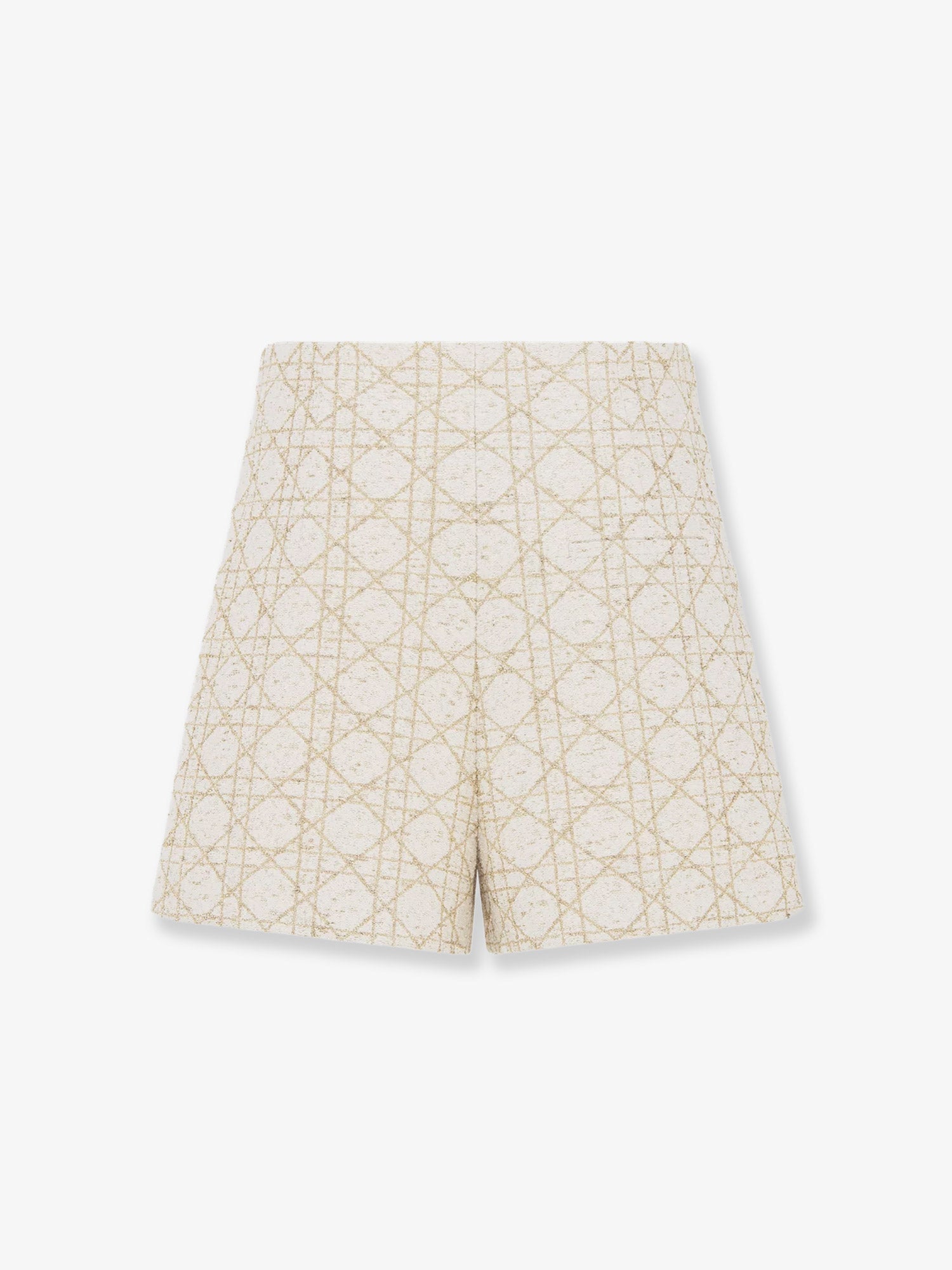 Macrocannage lurex shorts/skirt