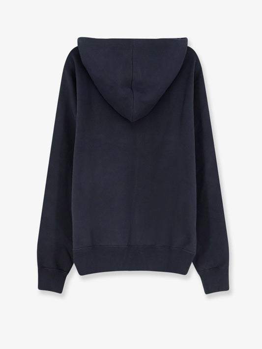 Cotton sweatshirt with embroidered lettering logo