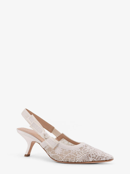 J'adior lace pumps with side bow detail