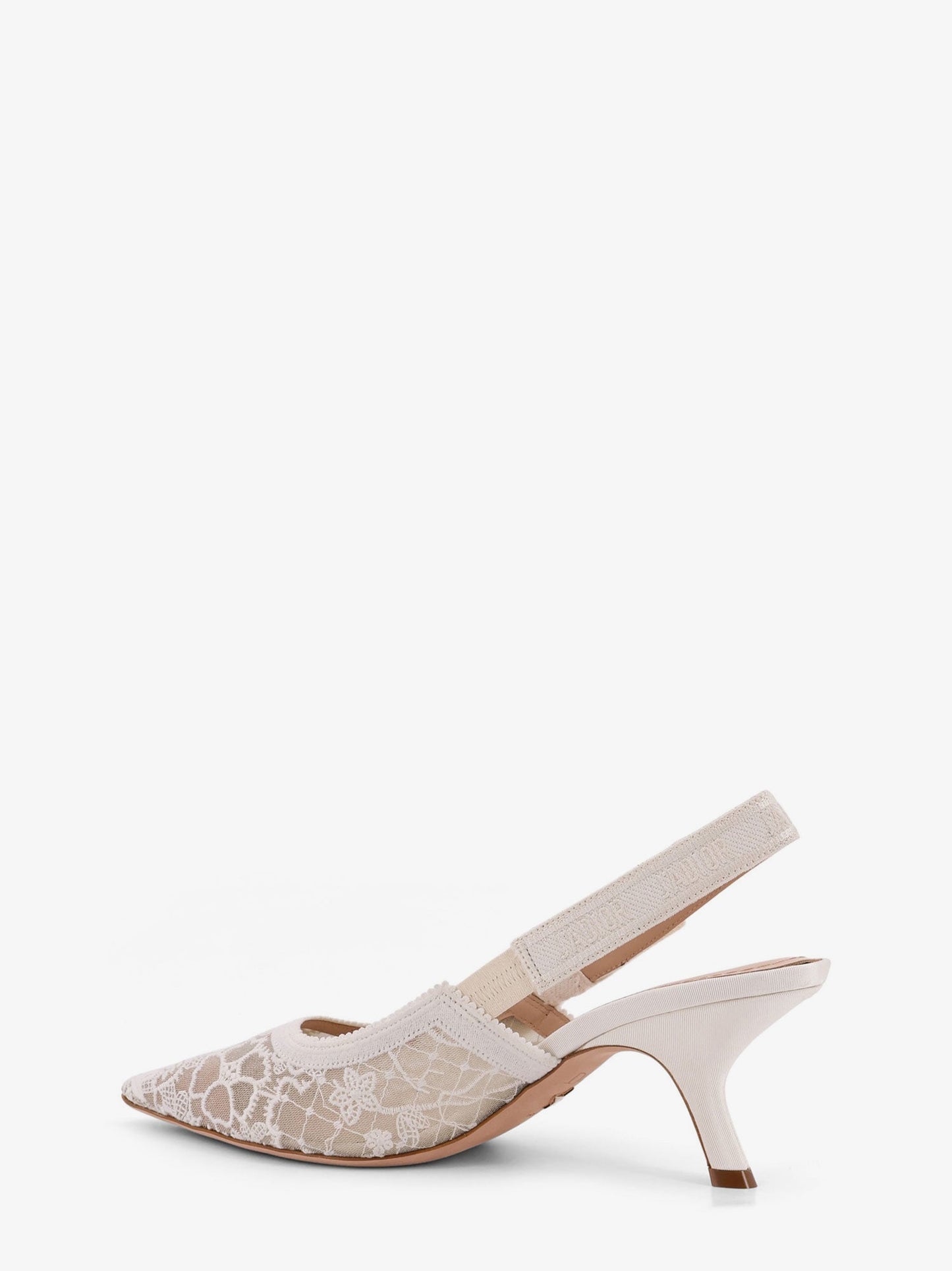 J'adior lace pumps with side bow detail