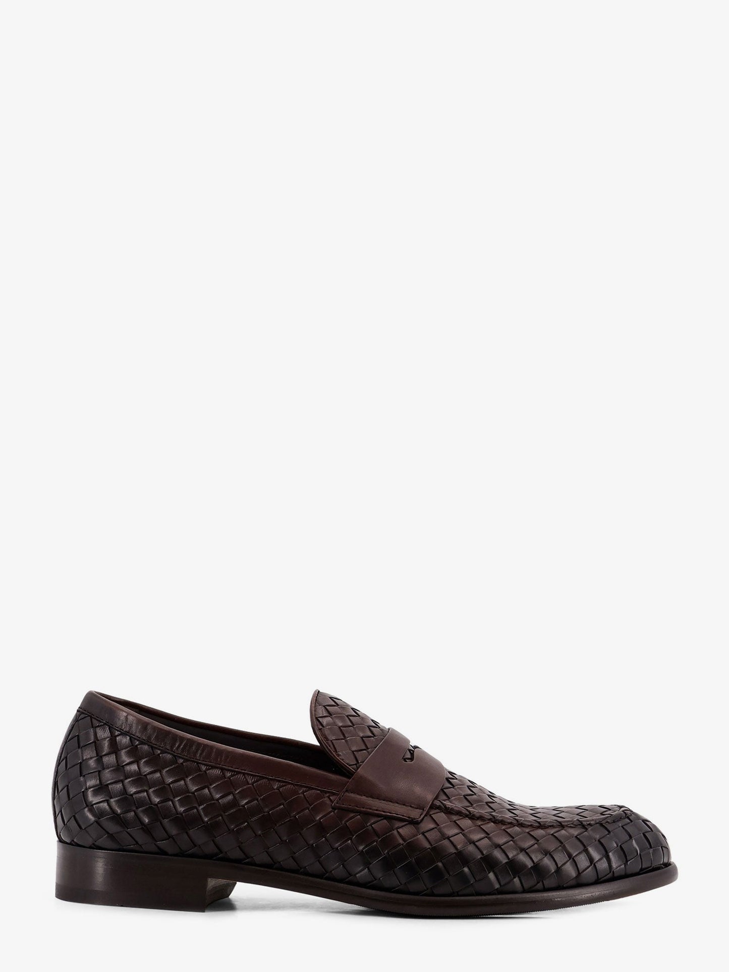 Adler leather loafers with woven pattern