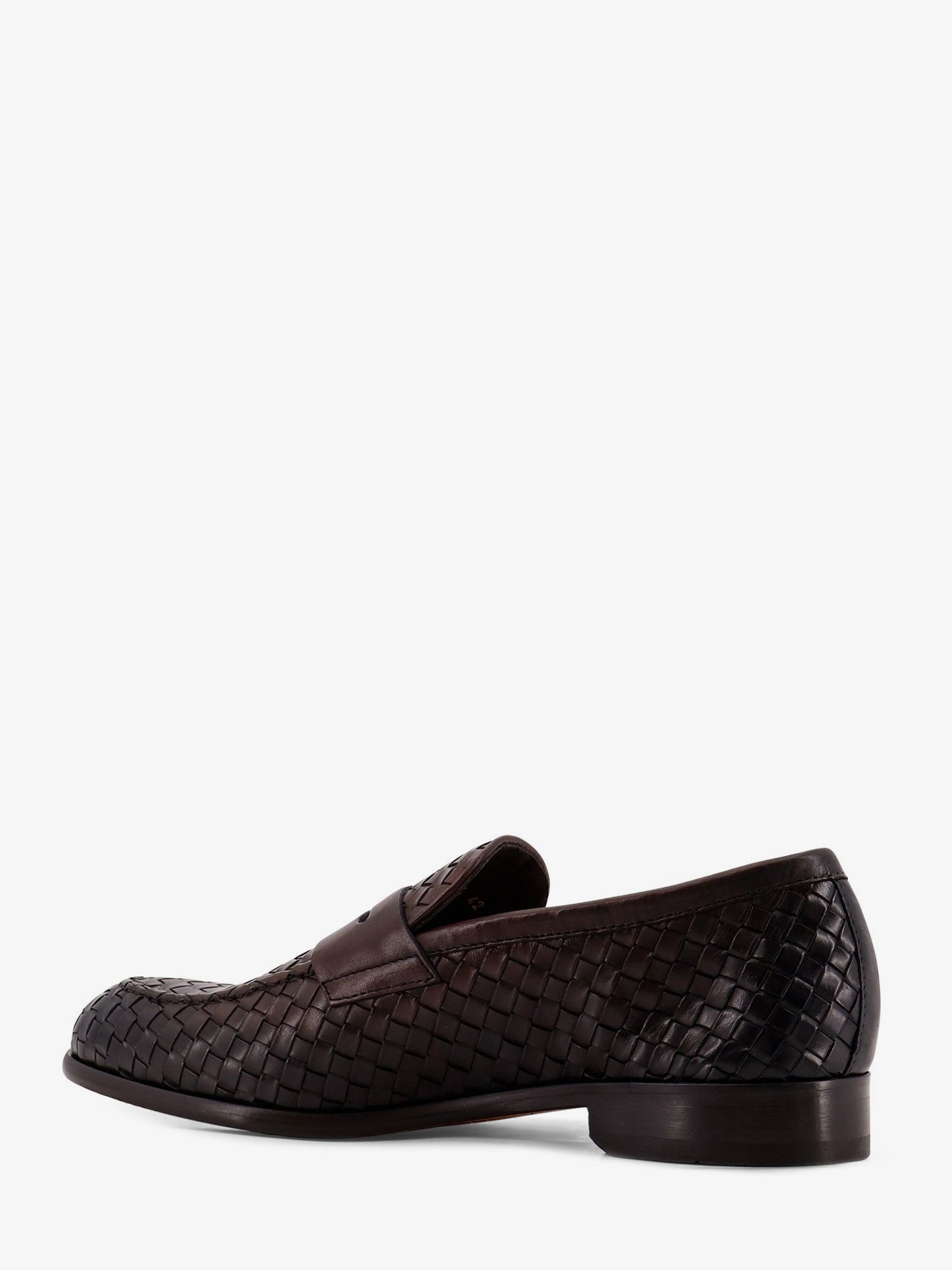 Adler leather loafers with woven pattern