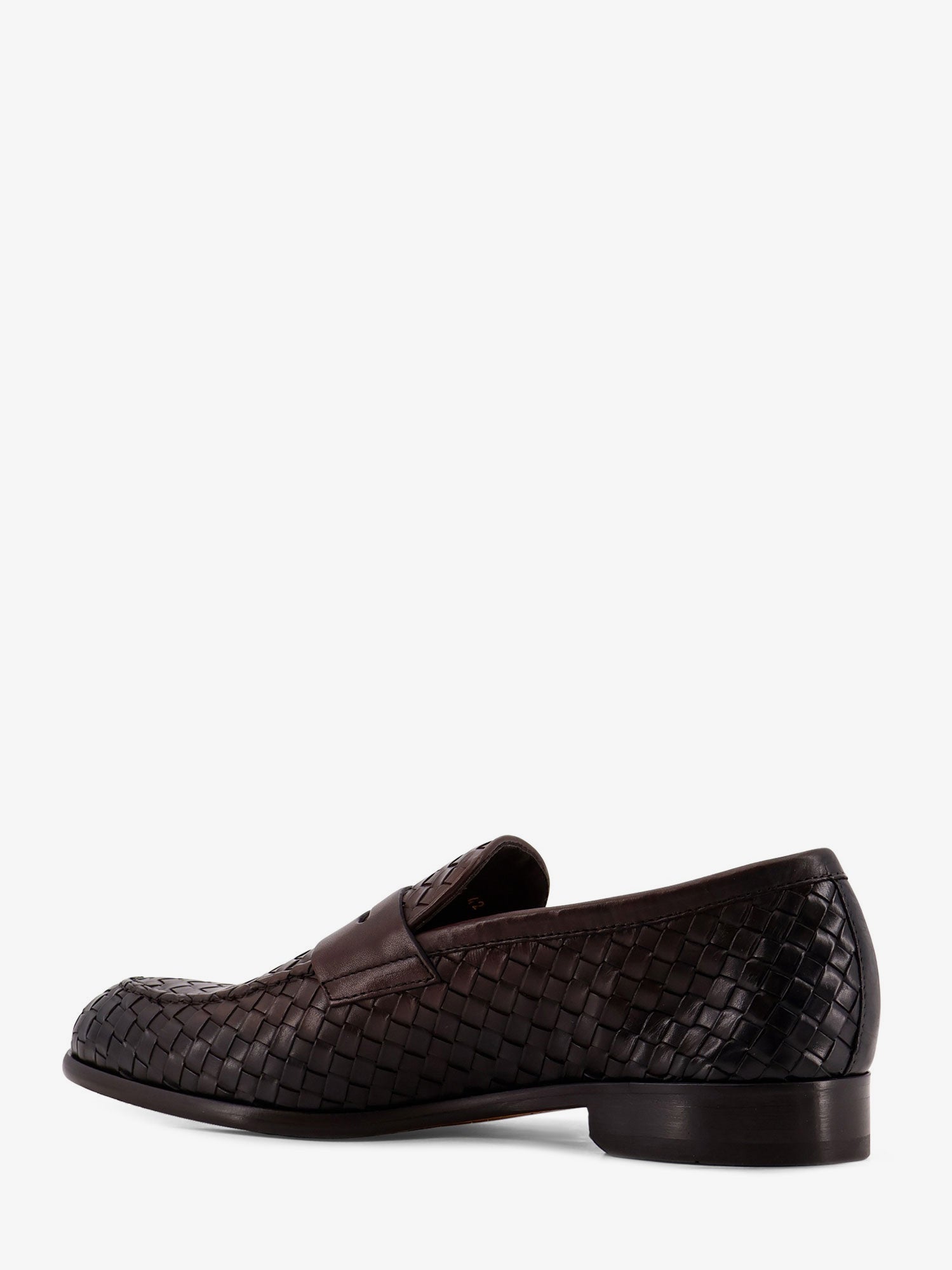 Adler leather loafers with woven pattern