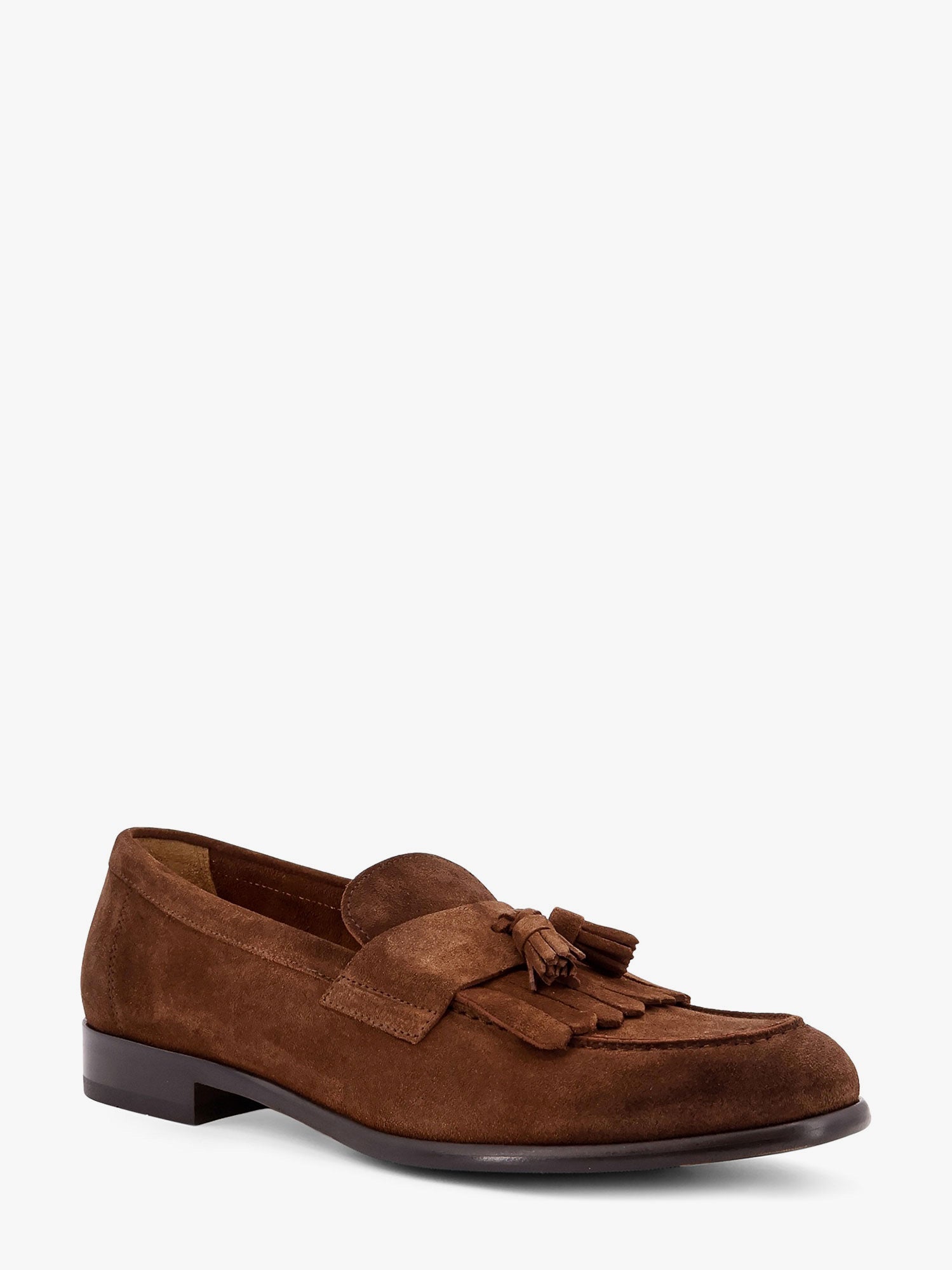 Suede loafers with tassels
