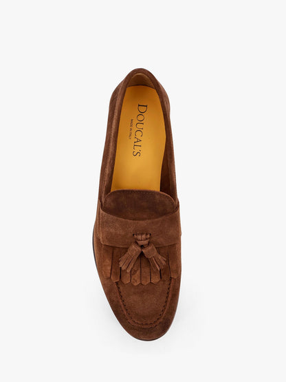 Suede loafers with tassels