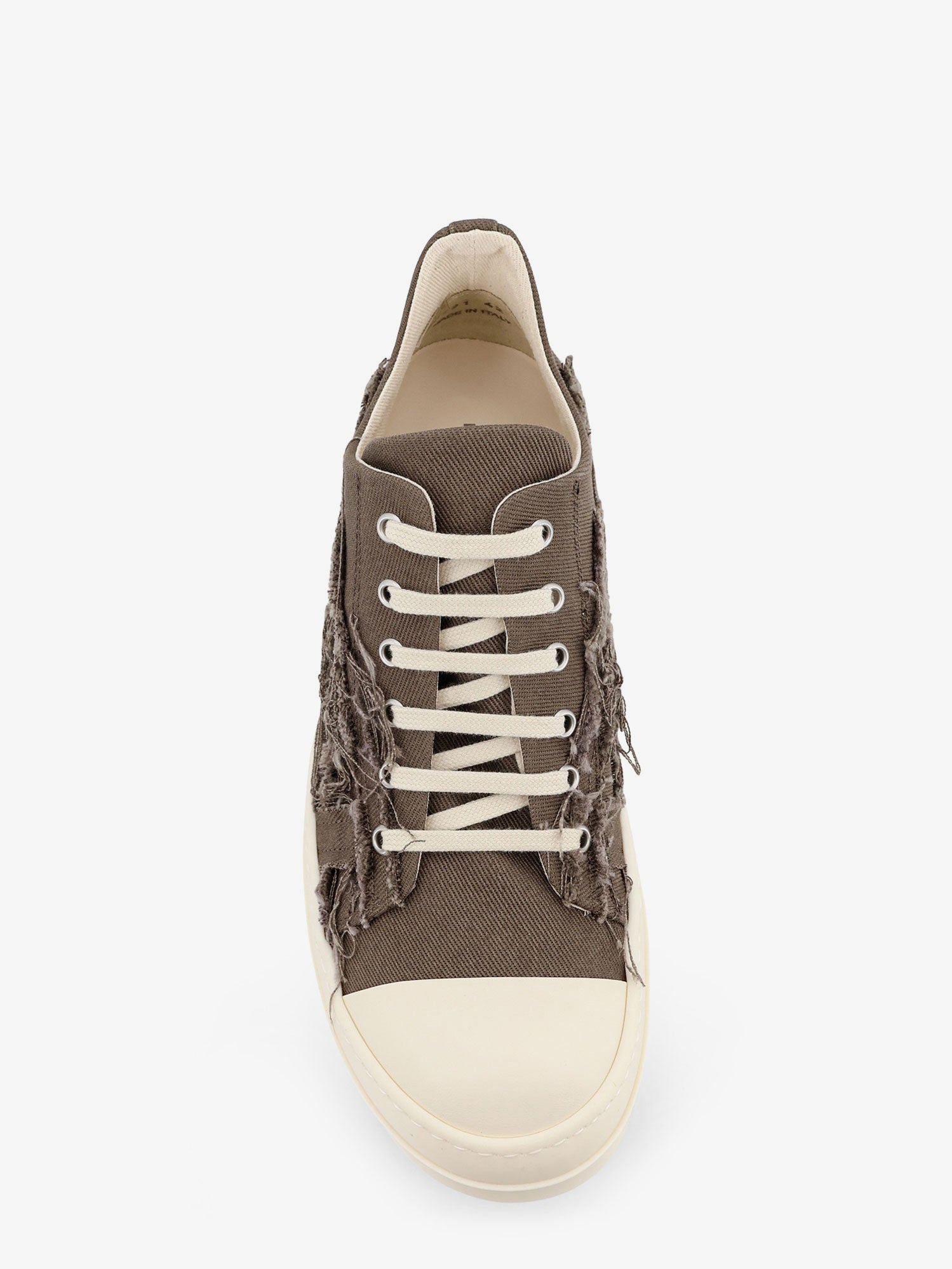 Used effect denim sneakers