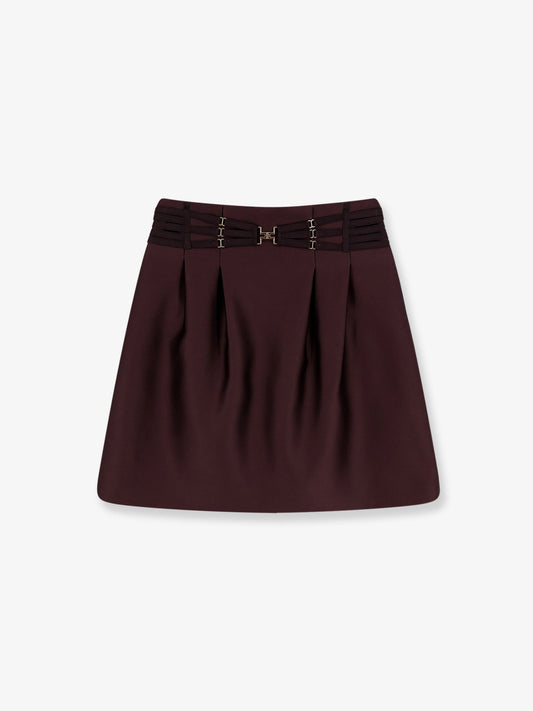 Satin mini skirt