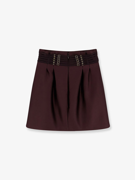 Satin mini skirt