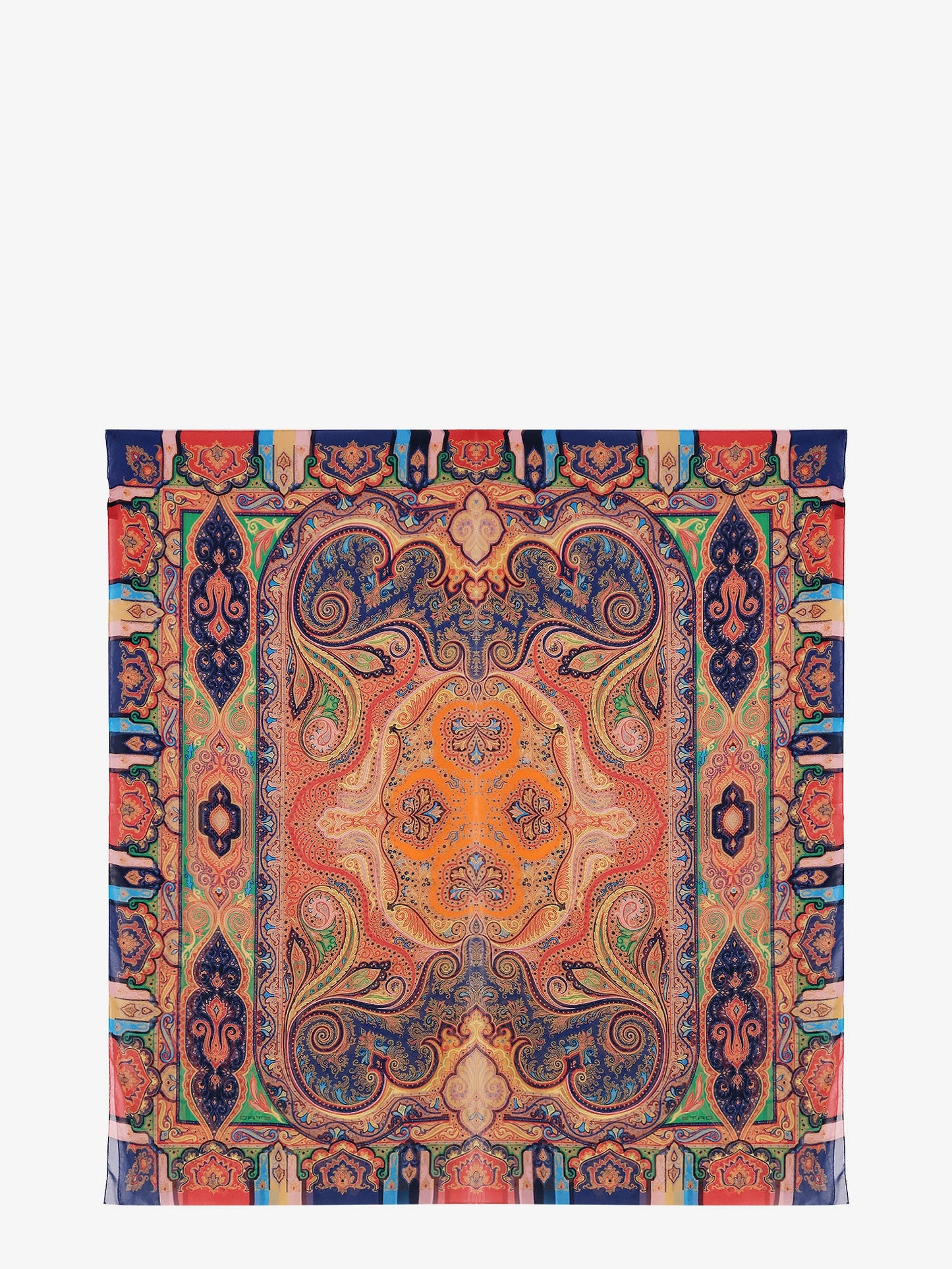 Multicolor silk foulard